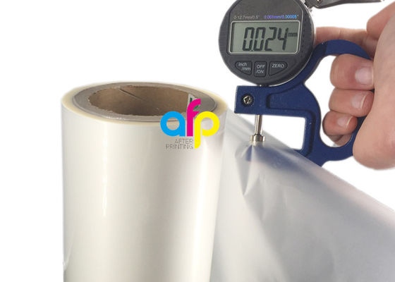 Película de rollo que lamina brillante, 24 películas de la laminación del micrón BOPP rollo de 445m m * de los 3000m