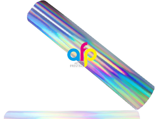 Lámina para gofrar caliente del arco iris de plata con el modelo olográfico/del laser