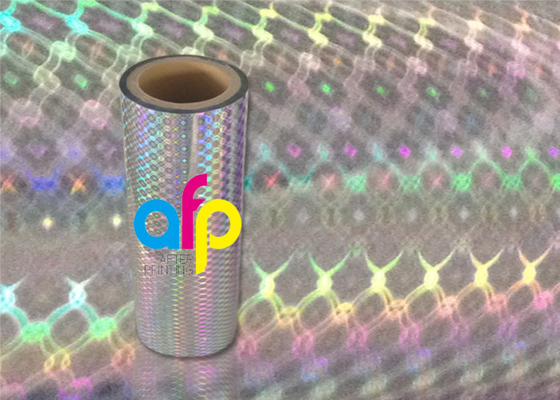 Material transparente de EVA del ANIMAL DOMÉSTICO del laser del arco iris inconsútil olográfico caliente de la película