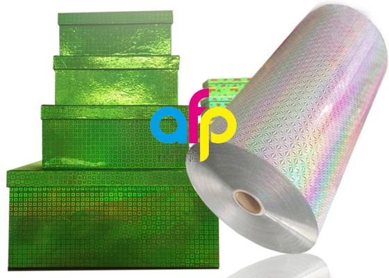 Película metalizada impresa plástica de la laminación termal olográfica del laser para el empaquetado del regalo