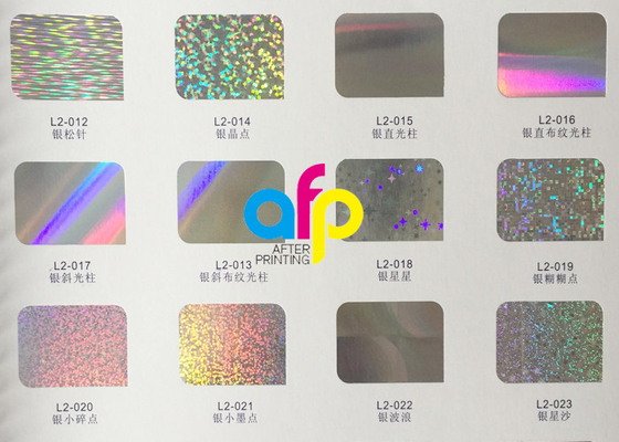 Lámina para gofrar caliente de la adherencia del arco iris olográfico fuerte del laser para las telas