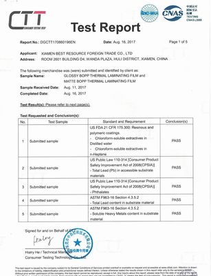 Película de rollo que lamina brillante, 24 películas de la laminación del micrón BOPP rollo de 445m m * de los 3000m
