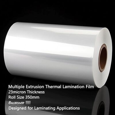 Película de laminado térmico de extrusión múltiple de espesor de 23 micrones Tamaño del rollo 350 mm 3000 m Diseñado para aplicaciones de laminado